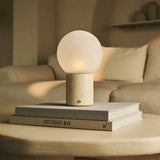 Metsu Beige / Travertino Classico – Classic Travertine Rechargeable Table Lamp with 3 Light Colors & Dimming Function