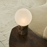 Metsu Brown / Emeperador Dark – Classic Marble Rechargeable Table Lamp with 3 Light Colors & Dimming Function