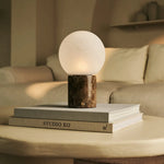 Metsu Brown / Emeperador Dark – Classic Marble Rechargeable Table Lamp with 3 Light Colors & Dimming Function
