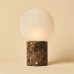 Metsu Brown / Emeperador Dark – Classic Marble Rechargeable Table Lamp with 3 Light Colors & Dimming Function
