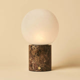Metsu Brown / Emeperador Dark – Classic Marble Rechargeable Table Lamp with 3 Light Colors & Dimming Function