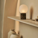 Metsu Brown / Emeperador Dark – Classic Marble Rechargeable Table Lamp with 3 Light Colors & Dimming Function