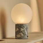 Metsu White / Bianco Statuarietto  – Classic Marble Rechargeable Table Lamp with 3 Light Colors & Dimming Function