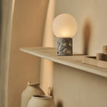 Metsu White / Bianco Statuarietto  – Classic Marble Rechargeable Table Lamp with 3 Light Colors & Dimming Function