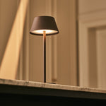 Milou Mocha Brown - Table lamp without cable l Modern, Design & 3 Light modes