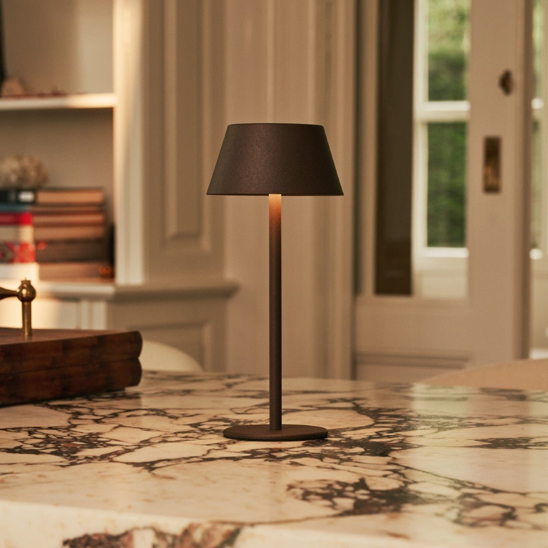 Milou Mocha Brown - Table lamp without cable l Modern, Design & 3 Light modes