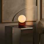Morris Chestnut Brown Stylish Rechargeable Lamp – Cordless, Dimmable, Eco-Friendly Design