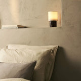 Onoda Black / Nero Marquina – Marble Rechargeable Table Lamp – With Linen Interchangeable Lampshade & Rechargeable Design