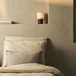 Onoda Brown / Emeperador Dark – Marble Rechargeable Table Lamp – With Linen Interchangeable Lampshade & Rechargeable Design