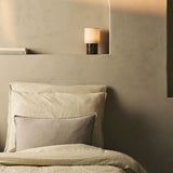 Onoda Brown / Emeperador Dark – Marble Rechargeable Table Lamp – With Linen Interchangeable Lampshade & Rechargeable Design