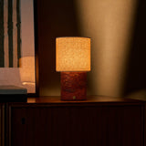Onoda Medium Red Travertine Oplaadbare Tafellamp