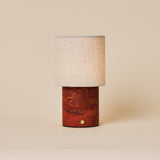 Onoda Medium Red Travertine Oplaadbare Tafellamp