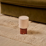 Onoda Medium Red Travertine Oplaadbare Tafellamp