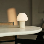 Ostade Beige / Travertino Classico – Unique Travertine Rechargeable Table Lamp with 3 Light Colors & Dimming Function
