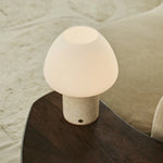 Ostade Beige / Travertino Classico – Unique Travertine Rechargeable Table Lamp with 3 Light Colors & Dimming Function