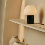 Ostade Black / Nero Marquina – Unique Marble Rechargeable Table Lamp with 3 Light Colors & Dimming Function