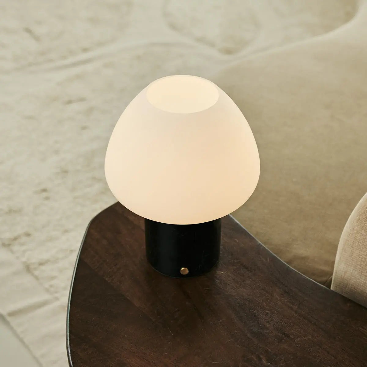 Ostade Black / Nero Marquina – Unique Marble Rechargeable Table Lamp with 3 Light Colors & Dimming Function
