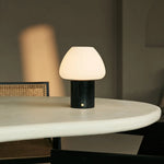 Ostade Black / Nero Marquina – Unique Marble Rechargeable Table Lamp with 3 Light Colors & Dimming Function