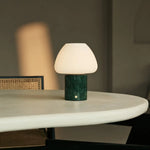 Ostade Green / Verde Alpi  – Unique Marble Rechargeable Table Lamp with 3 Light Colors & Dimming Function
