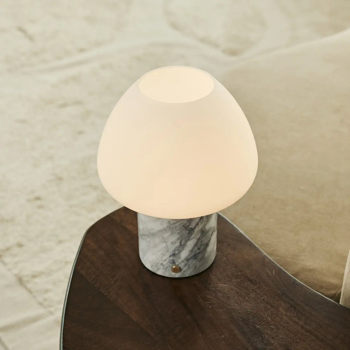 Ostade White / Bianco Statuarietto  – Unique Marble Rechargeable Table Lamp with 3 Light Colors & Dimming Function
