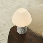 Ostade White / Bianco Statuarietto  – Unique Marble Rechargeable Table Lamp with 3 Light Colors & Dimming Function