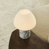 Ostade White / Bianco Statuarietto  – Unique Marble Rechargeable Table Lamp with 3 Light Colors & Dimming Function