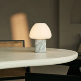 Ostade White / Bianco Statuarietto  – Unique Marble Rechargeable Table Lamp with 3 Light Colors & Dimming Function