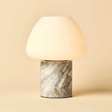 Ostade White / Bianco Statuarietto  – Unique Marble Rechargeable Table Lamp with 3 Light Colors & Dimming Function