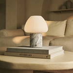 Ostade White / Bianco Statuarietto  – Unique Marble Rechargeable Table Lamp with 3 Light Colors & Dimming Function