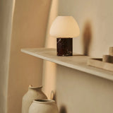 Ostade Red / Rosso Levanto  – Unique Marble Rechargeable Table Lamp with 3 Light Colors & Dimming Function
