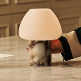 Ostade Weiß – Calacatta Viola Marmor Wiederaufladbare Tischlampe