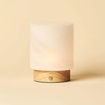 Pien Light Brown Wooden Table Lamp – Rechargeable, Dimmable & Up to 100 Hours of Battery