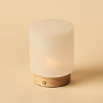 Pien Light Brown Wooden Table Lamp – Rechargeable, Dimmable & Up to 100 Hours of Battery