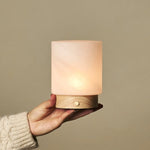 Pien Light Brown Wooden Table Lamp – Rechargeable, Dimmable & Up to 100 Hours of Battery