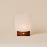 Pien Small Chestnut Wooden Rechargeable Table Lamp