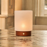 Pien Small Chestnut Wooden Rechargeable Table Lamp