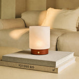 Pien Small Chestnut Wooden Rechargeable Table Lamp
