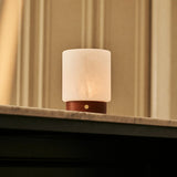 Pien Small Chestnut Wooden Rechargeable Table Lamp