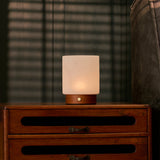 Pien Small Chestnut Wooden Rechargeable Table Lamp