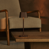Combi Set Professional | 4 x Prinsen Mini Mocha Brown Rechargeable Table Lamps & Magnetic Charging Station
