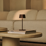 Combi Set Professional | 8 x Prinsen Mini Mocha Brown Rechargeable Table Lamps & Magnetic Charging Station