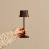 Combi Set Professional | 8 x Prinsen Mini Mocha Brown Rechargeable Table Lamps & Magnetic Charging Station