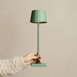 Wouter Sage Green Rechargeable Table Lamp – Wireless Charging, Dimmable, 120-Hour Battery Life Tavellio