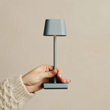 Sarphati Mini Mouse Grey Cordless Table Lamp Perfect for Hospitality Industry – Wireless Rechargeable via Charging Station, Dimmable Lamp & 3 Light Modes Tavellio