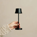 De Pijp Mini Midnight Black Rechargeable Table Lamp – Wireless Charging, Dimmable Lamp & 3 Light Colors Tavellio