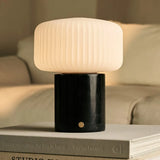 Renoir Black / Nero Marquina – Marble Rechargeable Table Lamp – Cordless, USB Rechargeable & Up to 100 Hours of Illumination