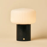 Renoir Black / Nero Marquina – Marble Rechargeable Table Lamp – Cordless, USB Rechargeable & Up to 100 Hours of Illumination