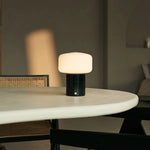 Renoir Black / Nero Marquina – Marble Rechargeable Table Lamp – Cordless, USB Rechargeable & Up to 100 Hours of Illumination
