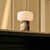 Renoir Weiß – Calacatta Viola Marmor Wiederaufladbare Tischlampe 