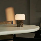 Renoir Brown / Emeperador Dark  – Marble Rechargeable Table Lamp – Cordless, USB Rechargeable & Up to 100 Hours of Illumination